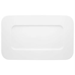 Plato rectangular M de porcelana en blanco, 30,2 x 18,7 x 1,9 cm | Silk Road White