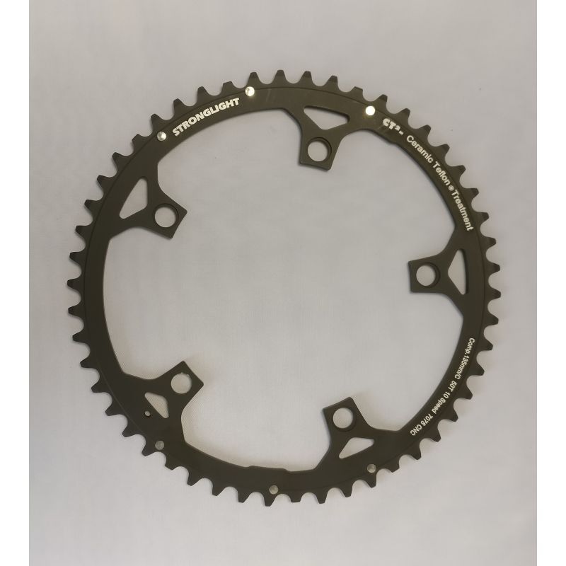 Plato stronglight ct2 adaptable campagnolo negro 50 dientes