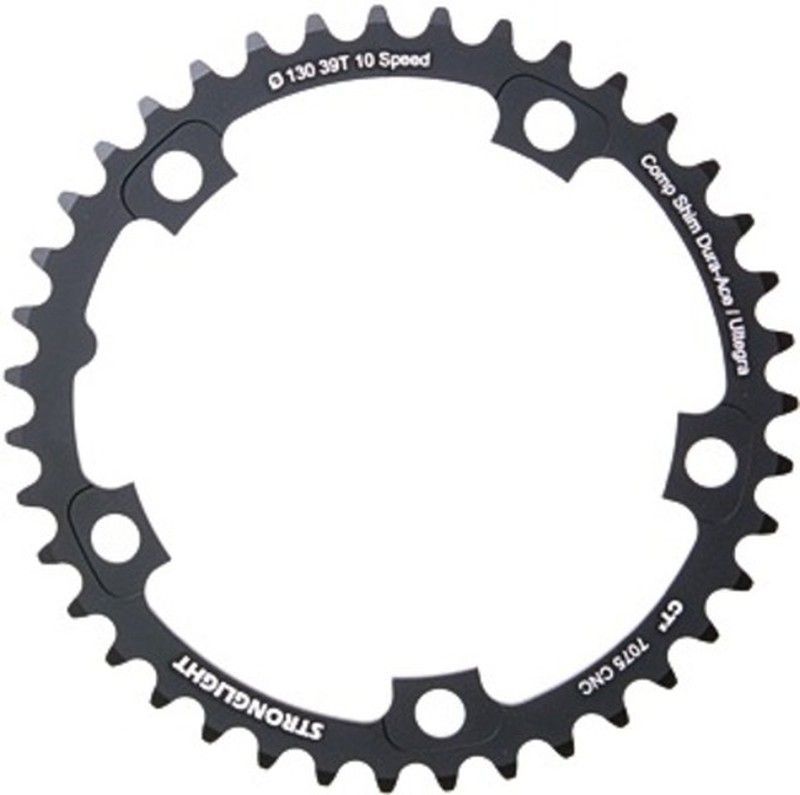 Plato stronglight ct2 adaptable dura-ace/ultegra negro 130 mm 39 dientes