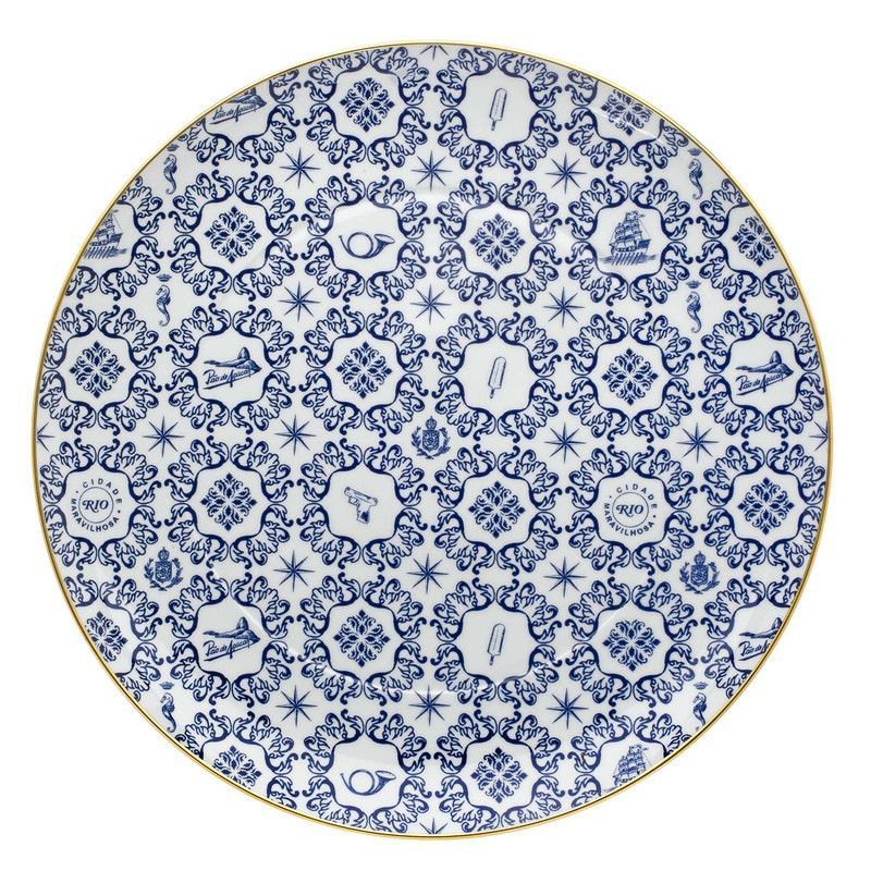 Plato XL porcelana Transatlântica, 39,6x0x3,6 cm