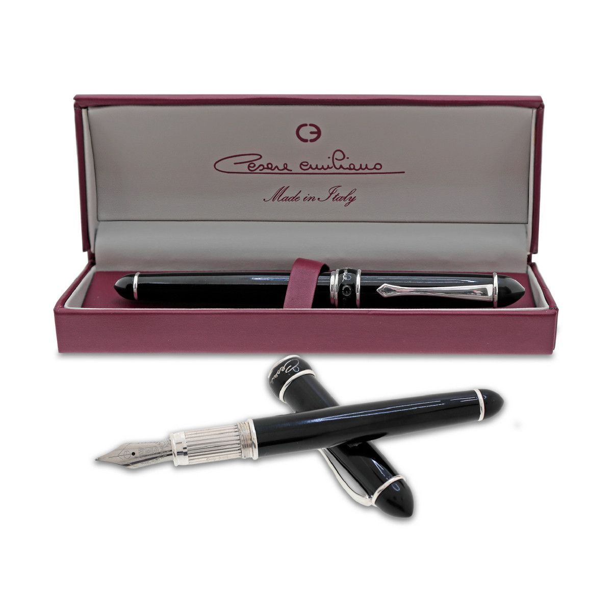 Pluma Estilográfica Plata XS432-N-A Laca Negra