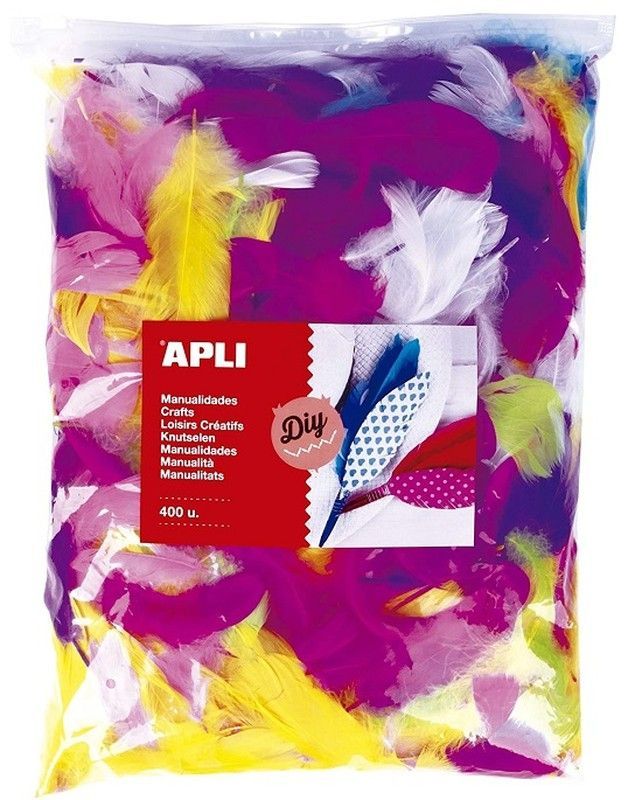 Plumas collage surtidas MAXI formato 400 u.