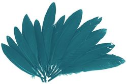 Plumas indio 25 mm x 140 mm aprox. azul