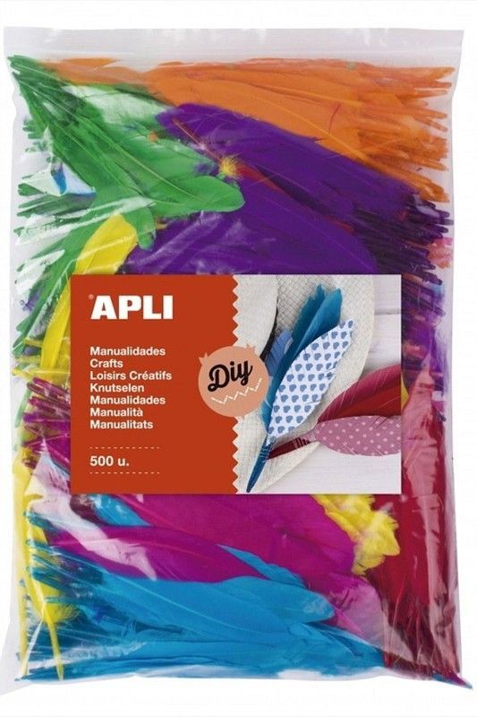 Plumas indio surtidas 500 u.