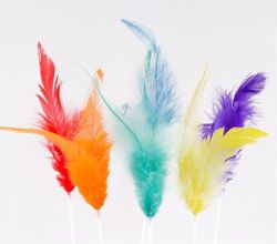 Plumas Mona de Pascua 8 cm 10 und.