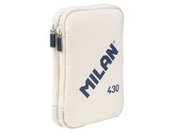 Plumier escolar milan 430 since 1918 doble con accesorios color beig 195x50x130 mm