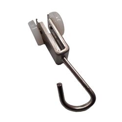 Polea / curria para riel toldo CORTINA con ruedas "Exteriores" acero INOX