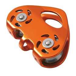 POLEA, de aluminio para tirolina para cuerdas de hasta 13 mm