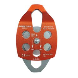 POLEA DOBLE de aluminio para cuerdas de hasta 16 mm EN 12278