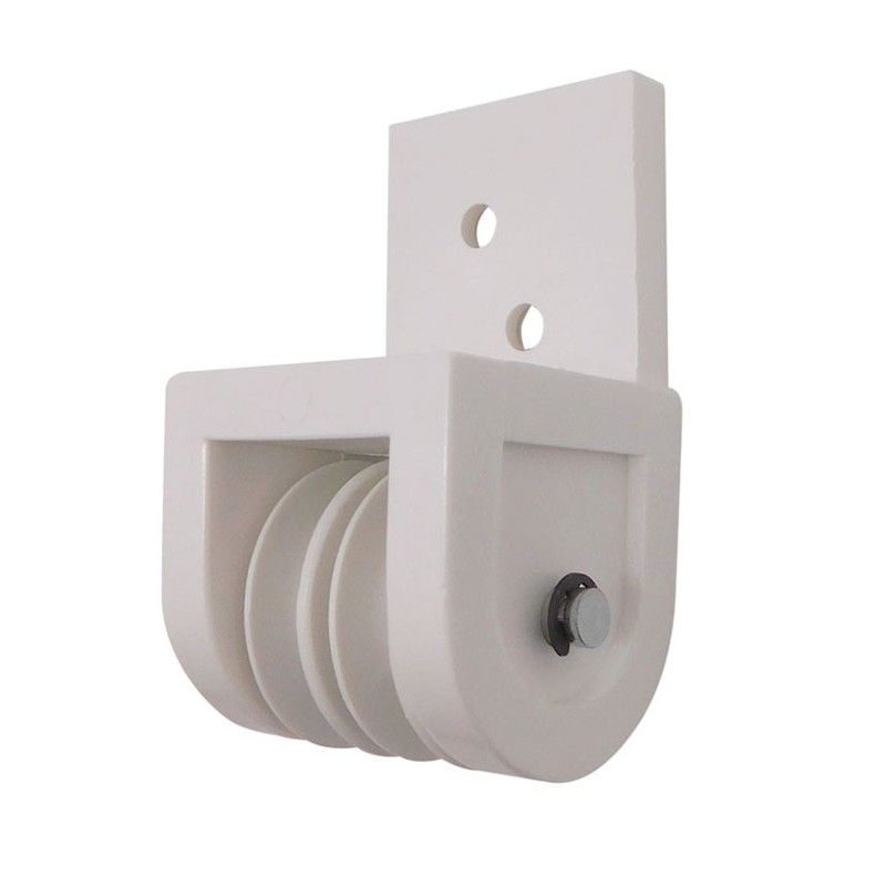Polea Frontal Pergola Toldo Blanca