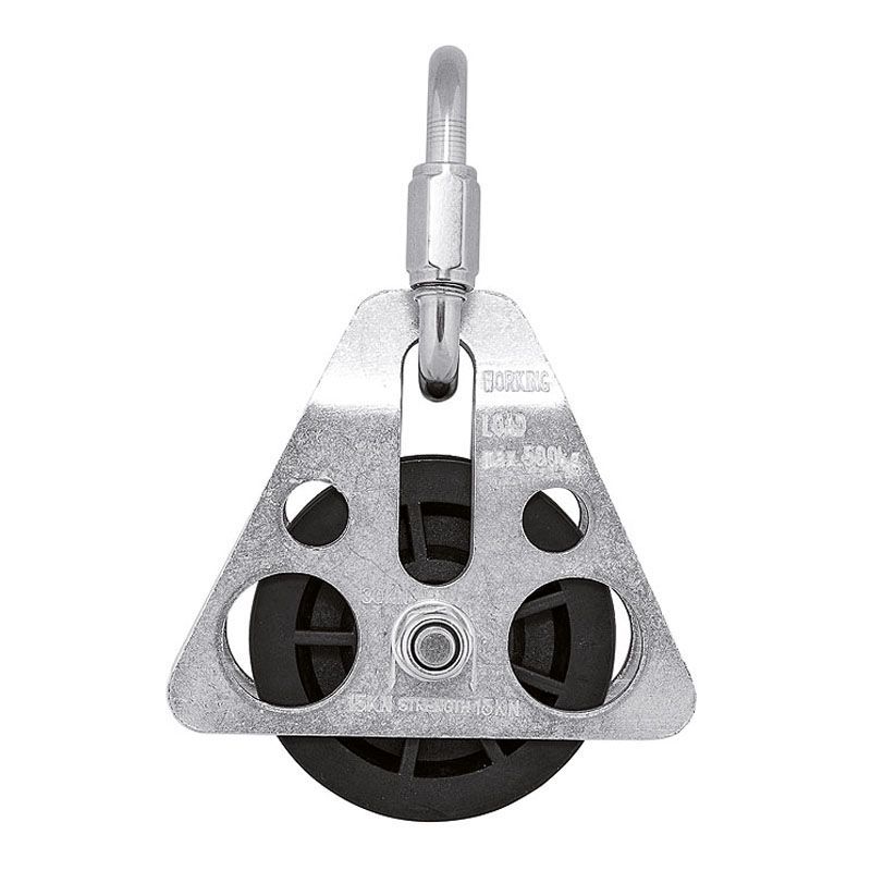 POLEA para trípode de acero, para cuerdas de 12 mm