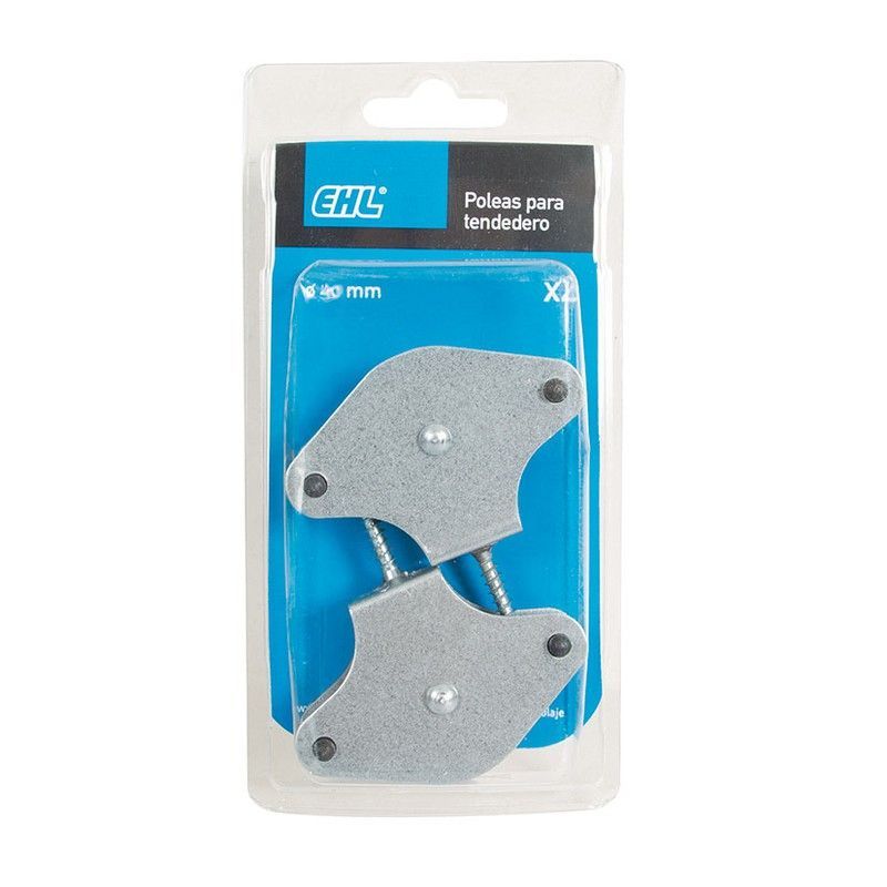 Polea Tendedero.R Metalica Mad. 40mm. 2unidades