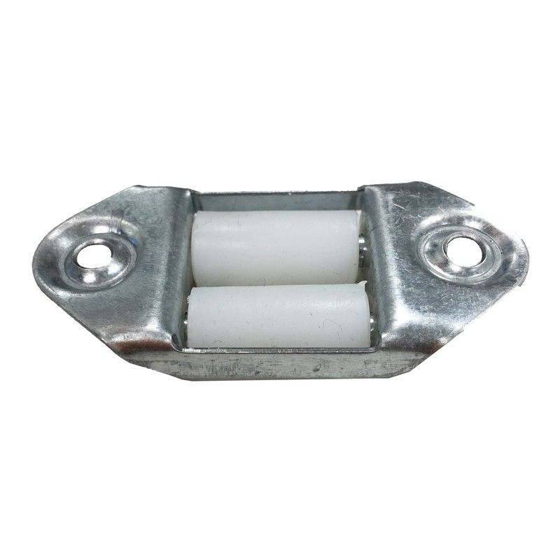 Poleita C-22 metalica con 2 rodillos Nylon HORIZONTAL