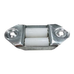 Poleita C-22 metalica con 2 rodillos Nylon HORIZONTAL