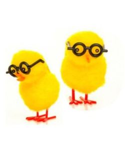 Pollitos de pascua con gafas