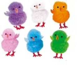 Pollitos de pascua de colores (3.5 cm)