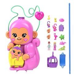Polly Pocket Cofre Bolso Mama Oso Y Bebe Set Jgo