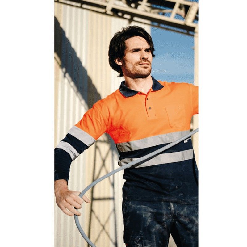 Polo alta visibilidad bicolor de manga larga