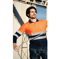 Polo alta visibilidad bicolor de manga larga