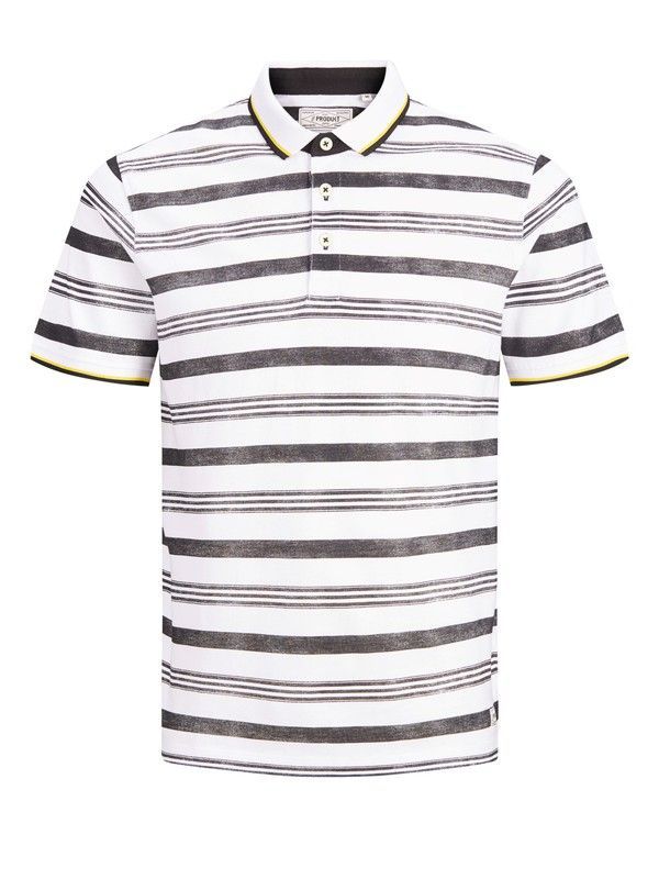 Polo básico de piqué con rayas Produkt Black