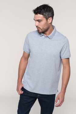 Polo con botones de presión y manga corta para hombre
