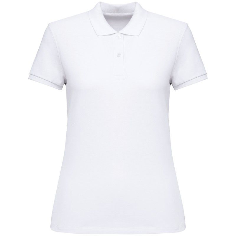 Polo ecorresponsable punto piqué mujer