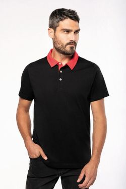 Polo Jersey Bicolor Hombre