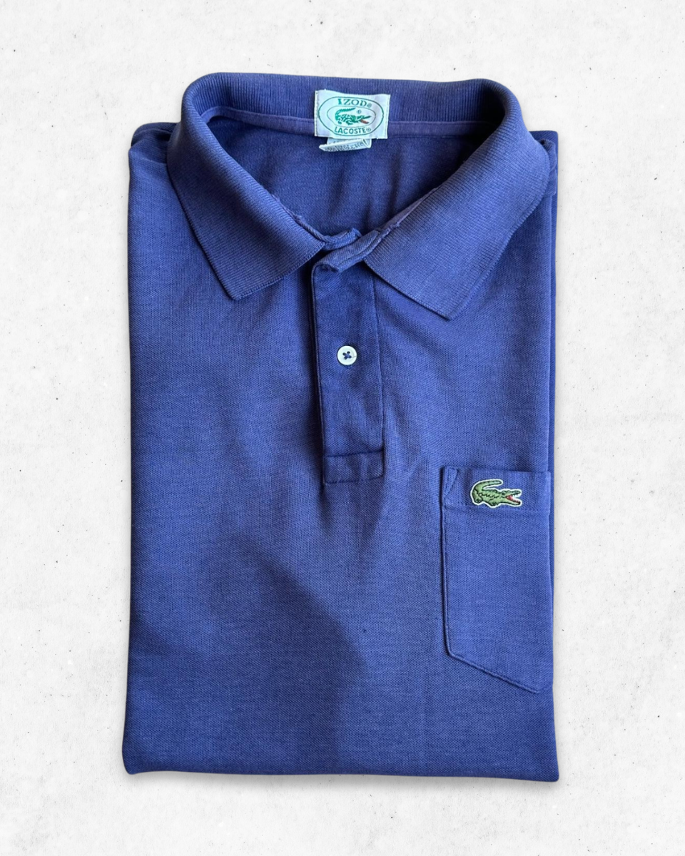 Polo Lacoste Vintage Izod Hombre Azul Marino L