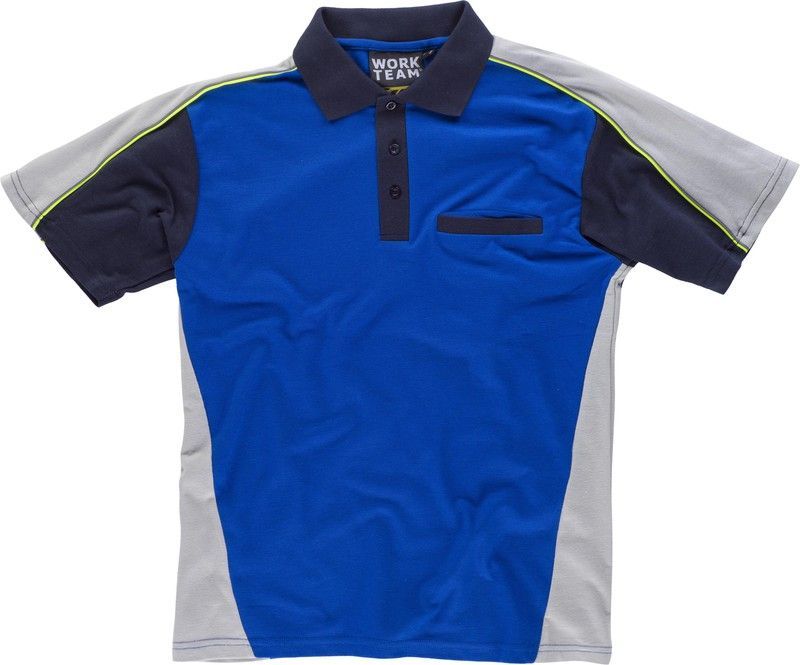 Polo linea 5 Azulina / Gris Claro / Marino