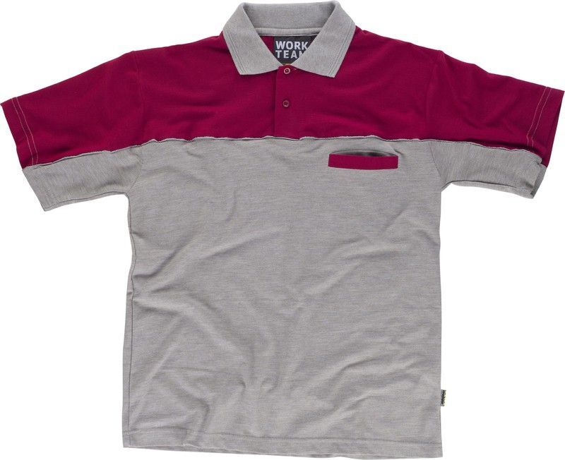 Polo linea 8 manga corta Gris Granate