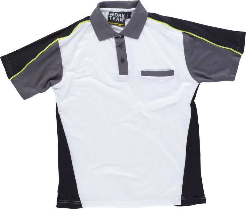 Polo linea Blanco / Negro / Gris / Oscuro