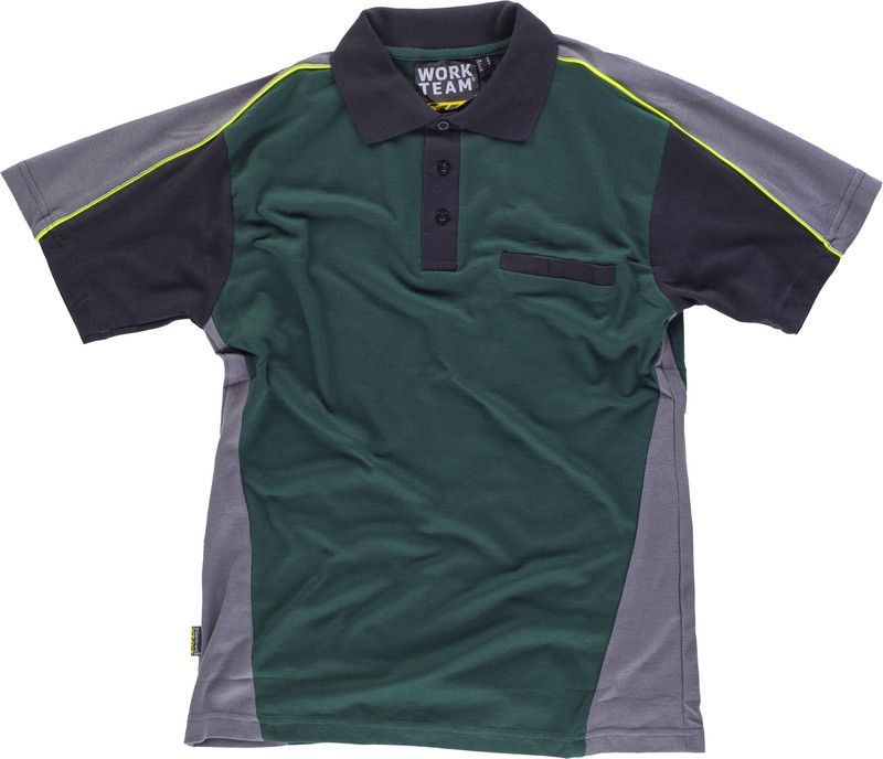 Polo linea Verde / Gris / Oscuro / Negro