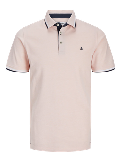 Polo m/c básico piqué ribeteado Jack & Jones Peach Whip