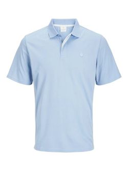 Polo m/c con cuello de punto granulado Jack & Jones Chambray Blue
