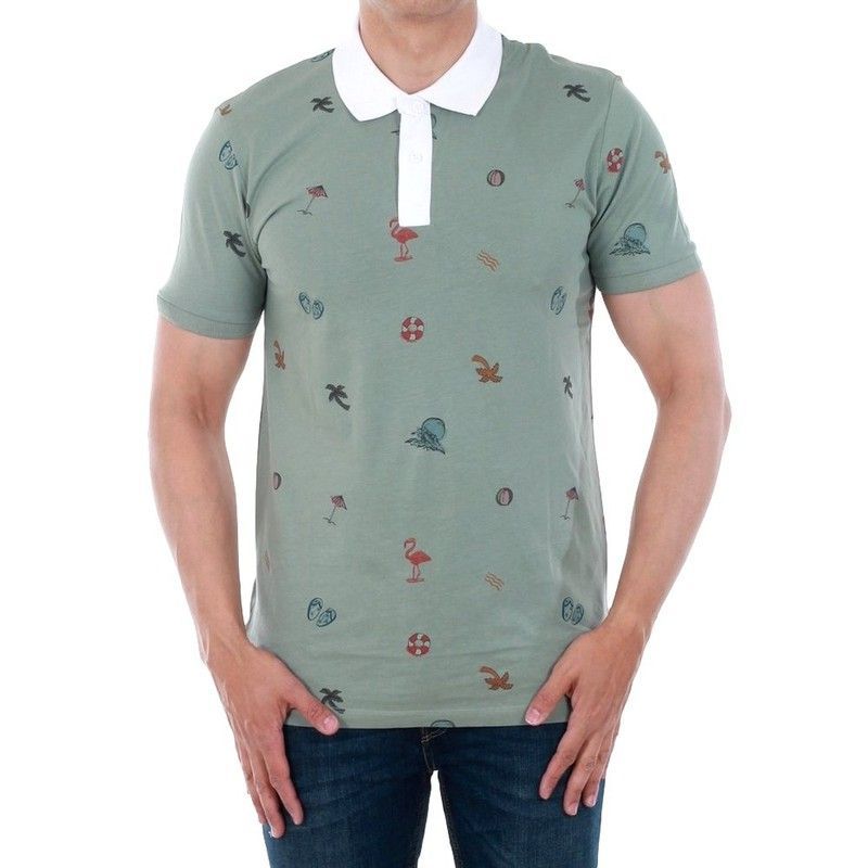 Polo m/c con dibujos Jack & Jones Chinois Green