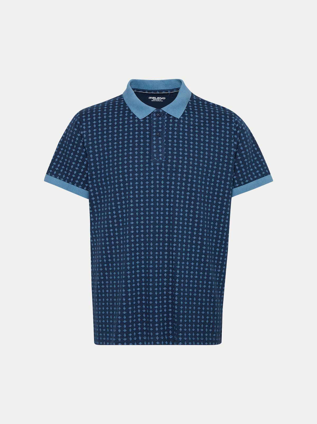 Polo m/c con estampado geométrico Blend Of America Dress Blue