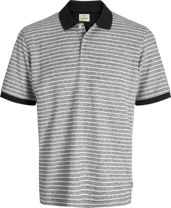Polo m/c con rayas finas horizontales Jack & Jones Black