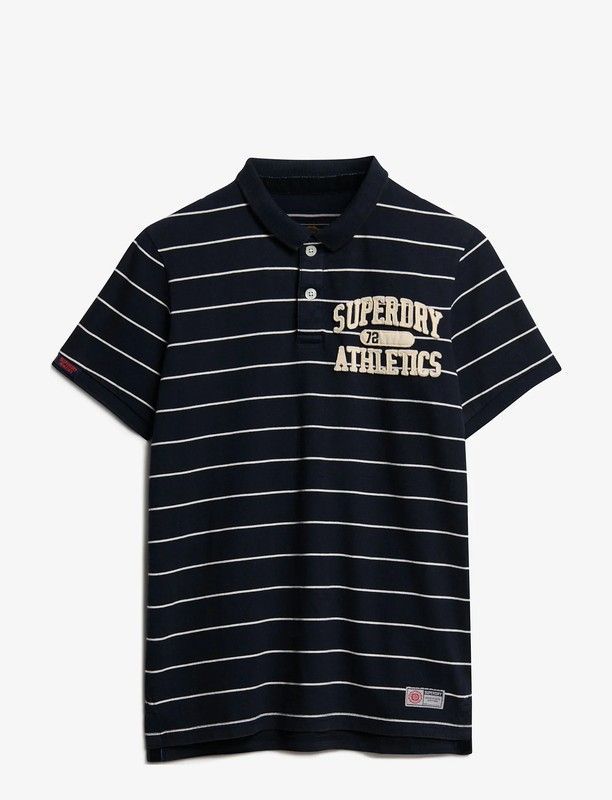 Polo m/c con rayas marineras Superdry Eclipse Navy