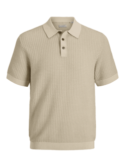 Polo m/c de punto Jack & Jones Whitecap Gray