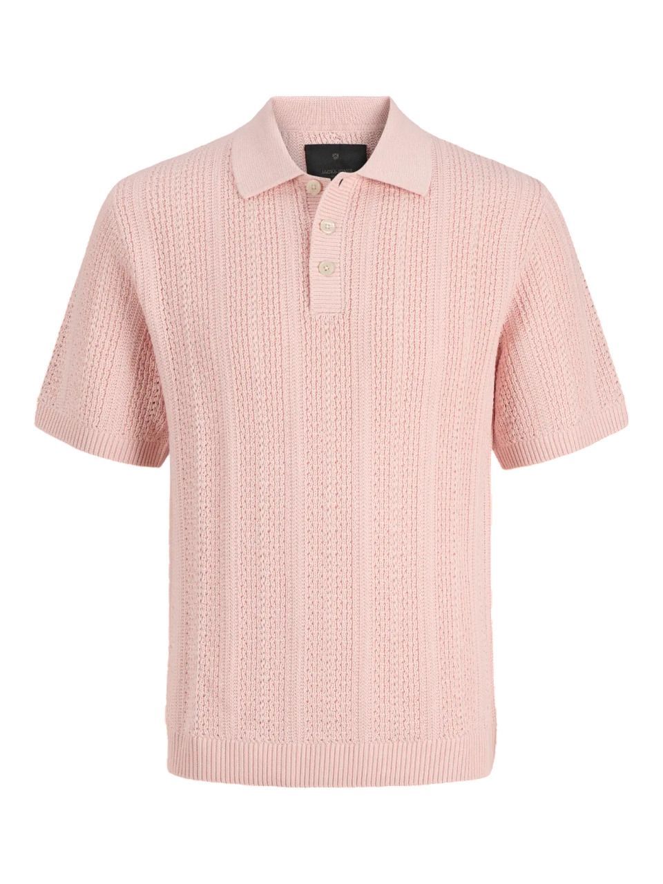 Polo m/c de punto liso Jack & Jones Impatiens Pink