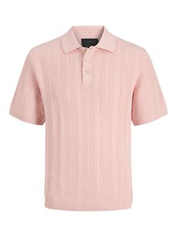 Polo m/c de punto liso Jack & Jones Impatiens Pink