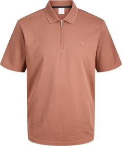 Polo m/c liso con cremallera Jack & Jones Redwood Burl