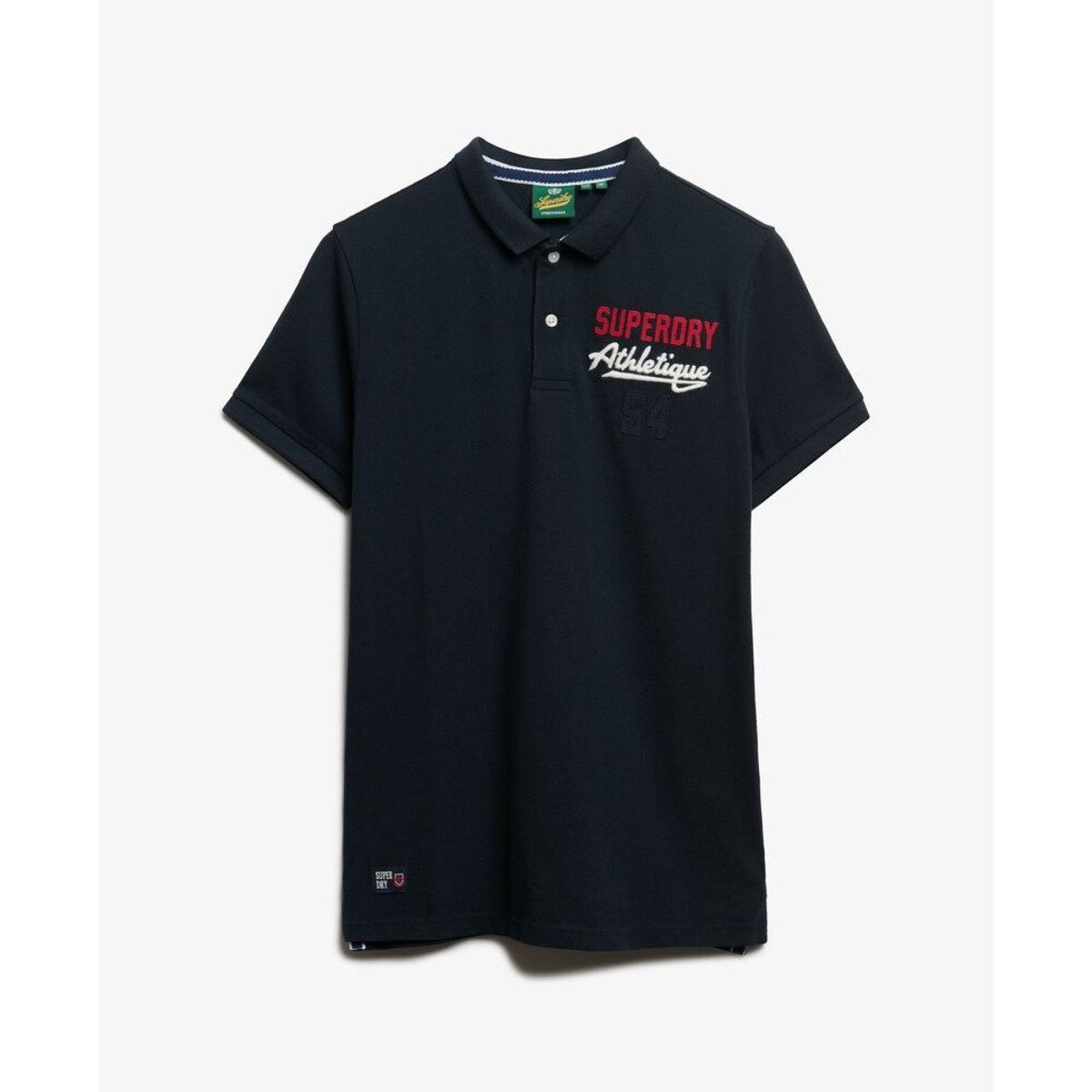 Polo m/c piqué con efecto delavado Superdry Eclipse Navy