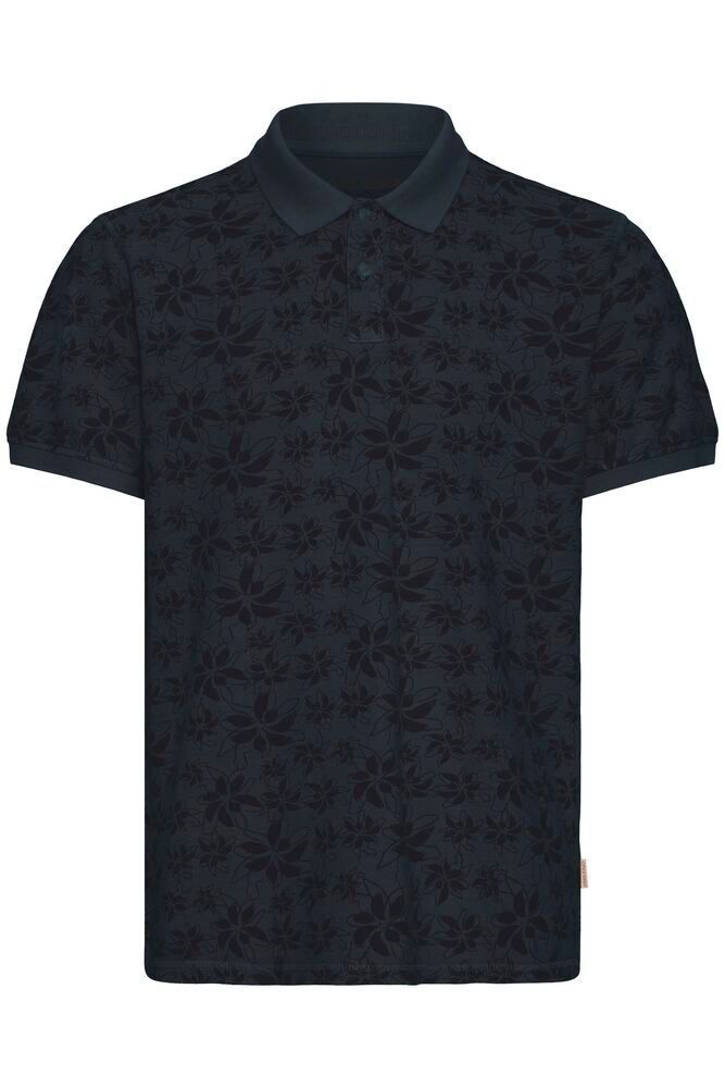 Polo m/c piqué con estampado flores monocolor Blend Of America Dark Grey