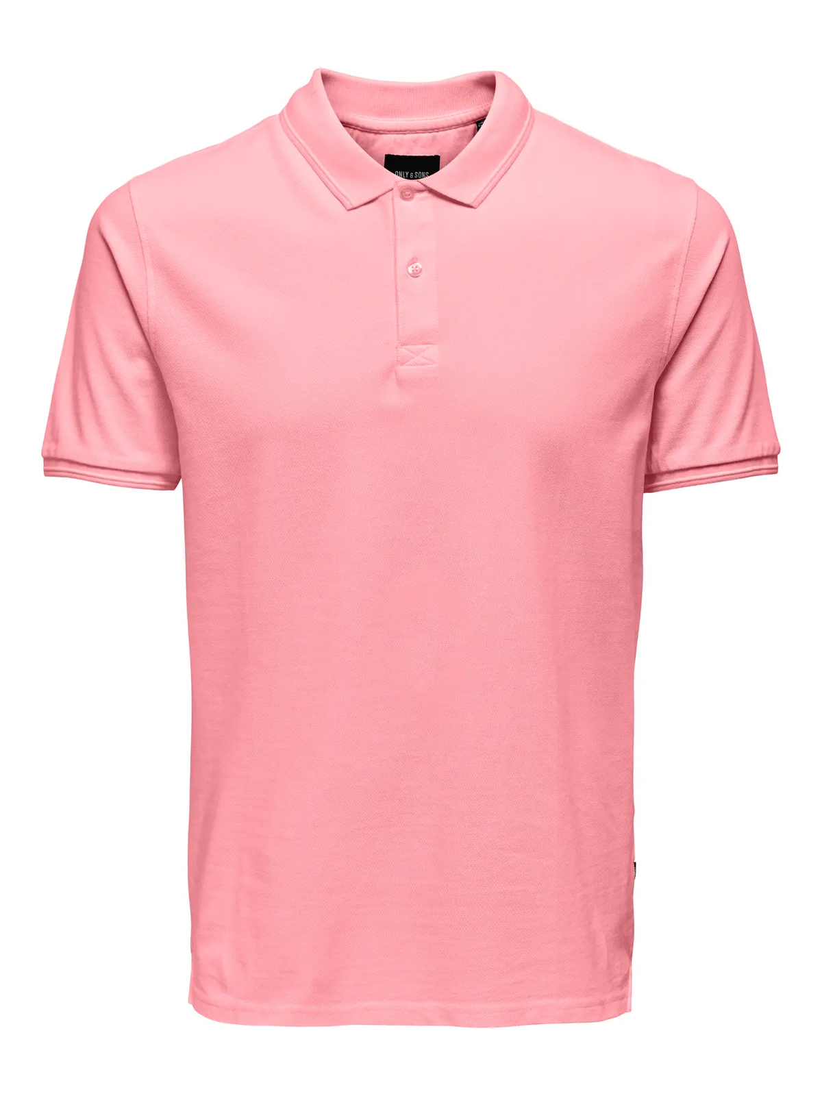 Polo m/c piqué de efecto delavado Only & Sons Peach Whip