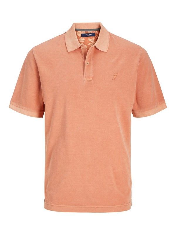 Polo m/c piqué desgastado Jack & Jones Sun Orange