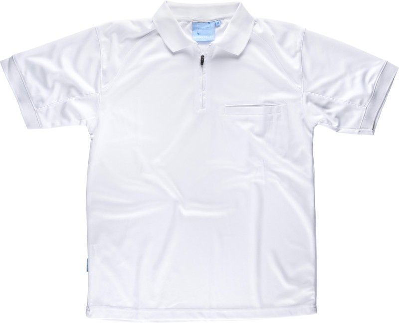 Polo manga corta 100% poliéster Blanco