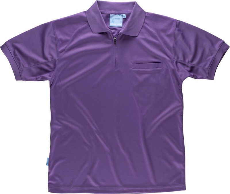 Polo manga corta 100% poliéster Morado