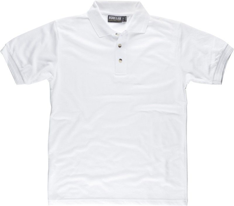 Polo manga corta sin bolsillo Blanco