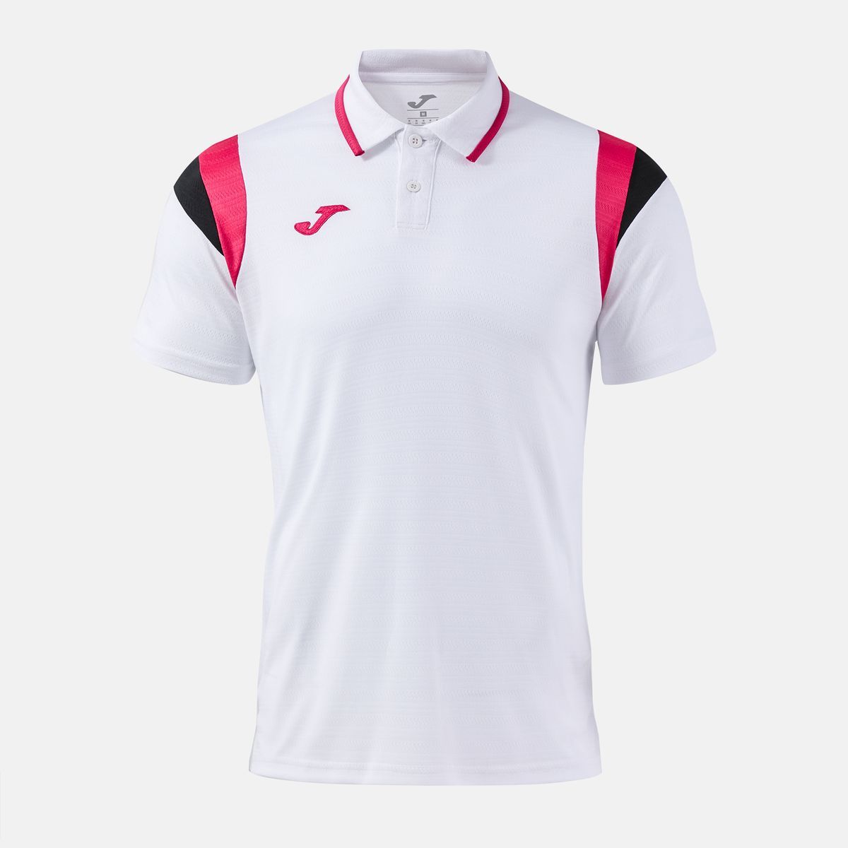 Polo Manga Corta Terra Blanco Fucsia